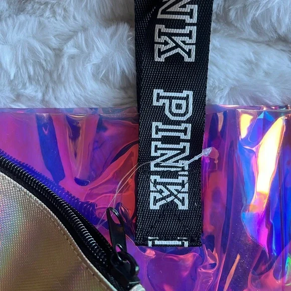 PINK Victoria's Secret Iridescent Tote and Pouch - Picture 5 of 7